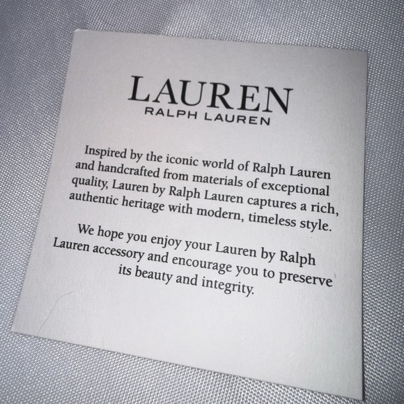 Lauren Ralph Lauren Light Baby Blue Leather Adair Wallet Chain Crossbody Bag - Picture 11 of 16